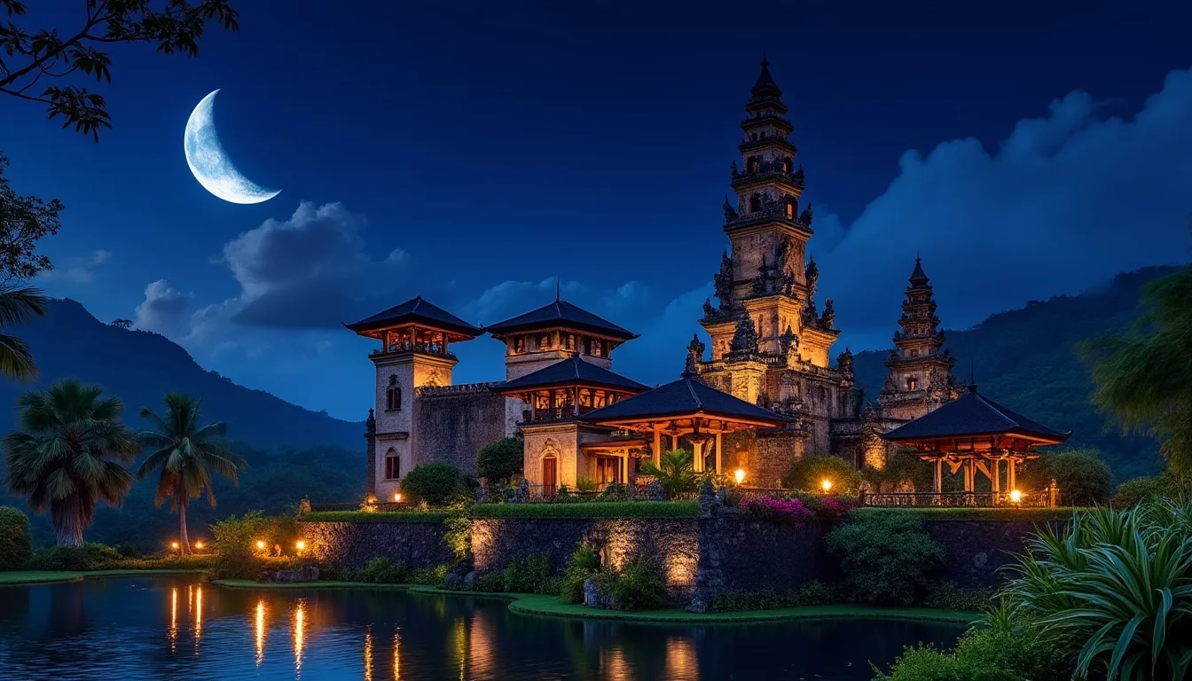plongez dans la magie de bali en découvrant le château de la belle au bois dormant. un secret enchanteur vous attend, alliant l'élégance féerique à l'exotisme balinais. ne manquez pas cette expérience unique qui émerveillera petits et grands !