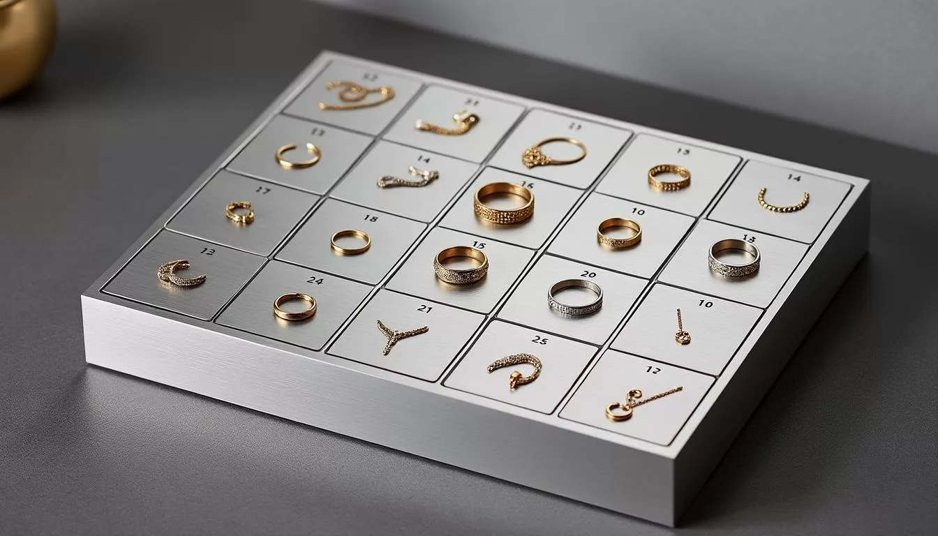 découvrez notre idée de cadeau parfaite : un calendrier de l'avent rempli de bijoux en acier inoxydable, élégant et durable, pour surprendre chaque jour jusqu'à noël.