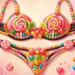 découvrez la lingerie comestible en bonbons : des strings et soutiens-gorge gourmands pour allier plaisir et sensualité de façon originale et sucrée.